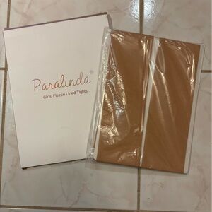 Paralinda Little Girls Tan Fleece Lined Tights